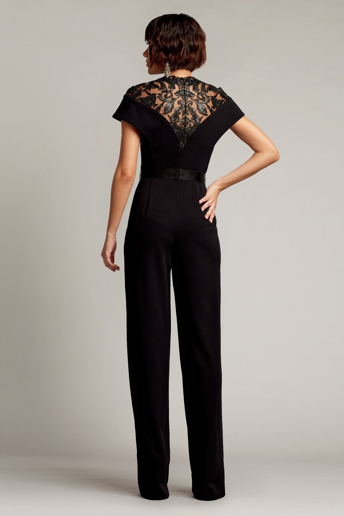 Mariora Plunging Illusion Jumpsuit
