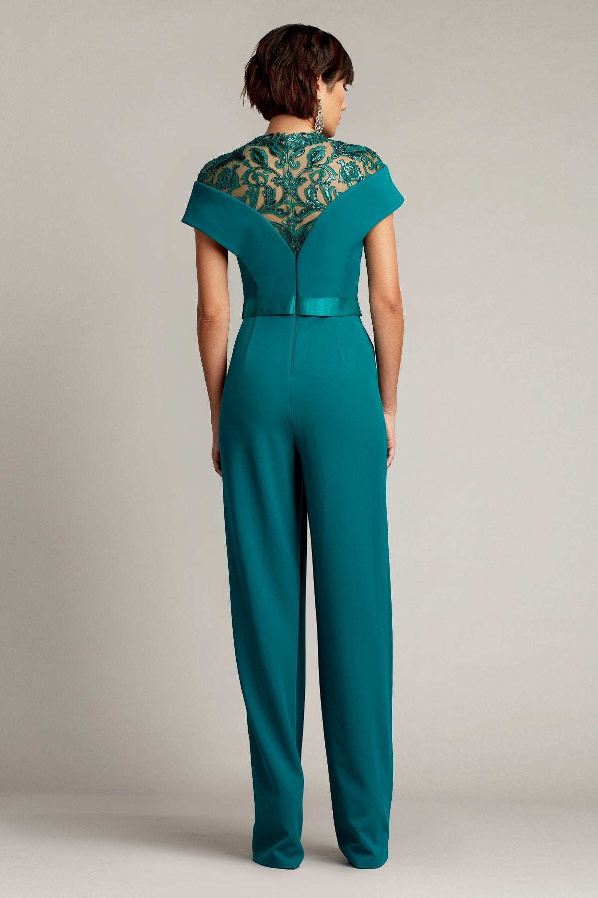 Mariora Plunging Illusion Jumpsuit