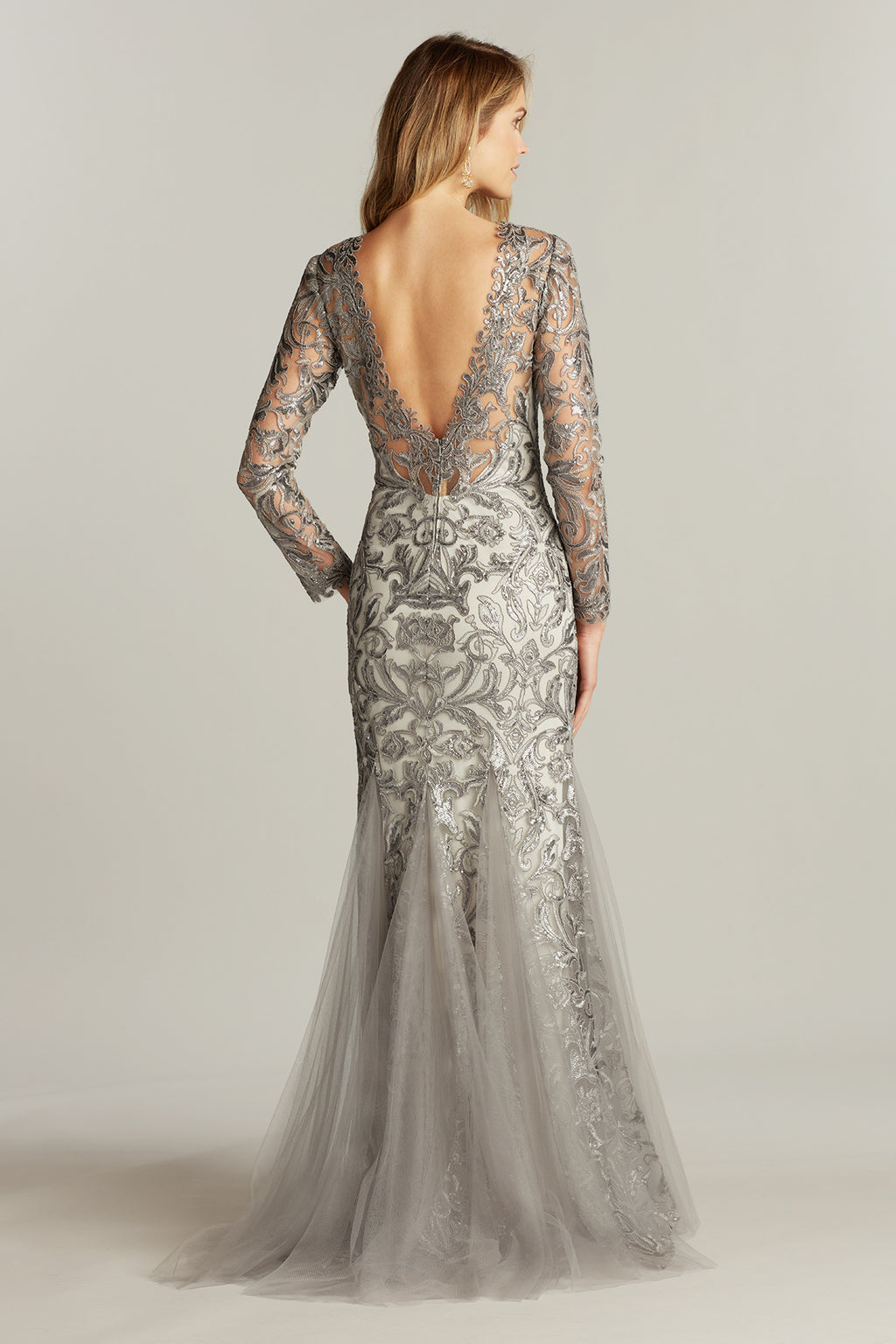 Lippold Sequin-Embroidered Tulle Gown