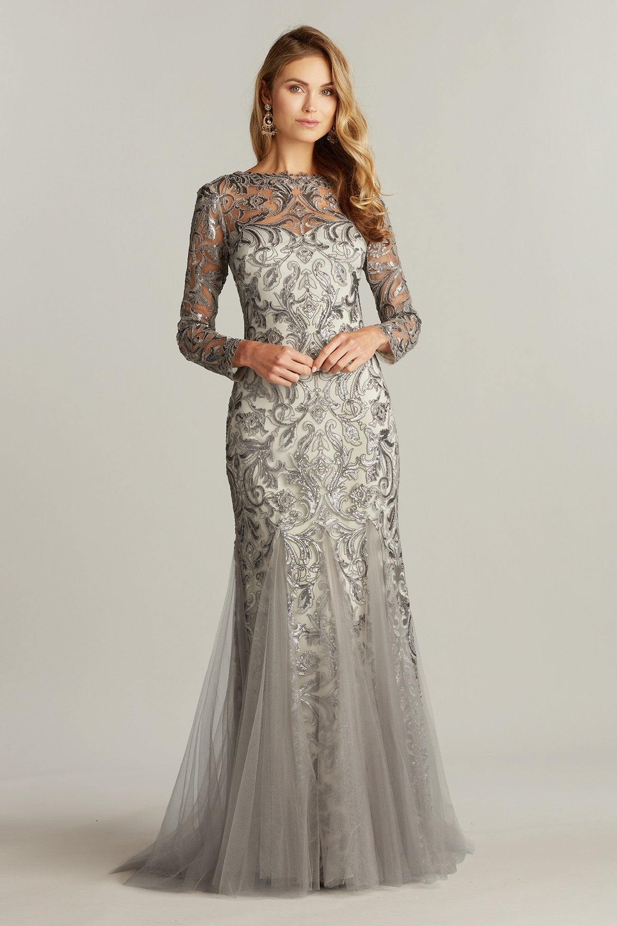 Lippold Sequin-Embroidered Tulle Gown