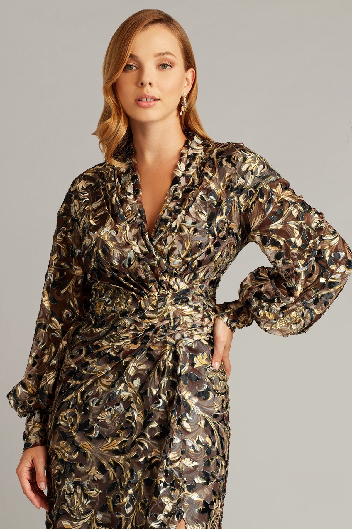 Powle Burnout Velvet Gown