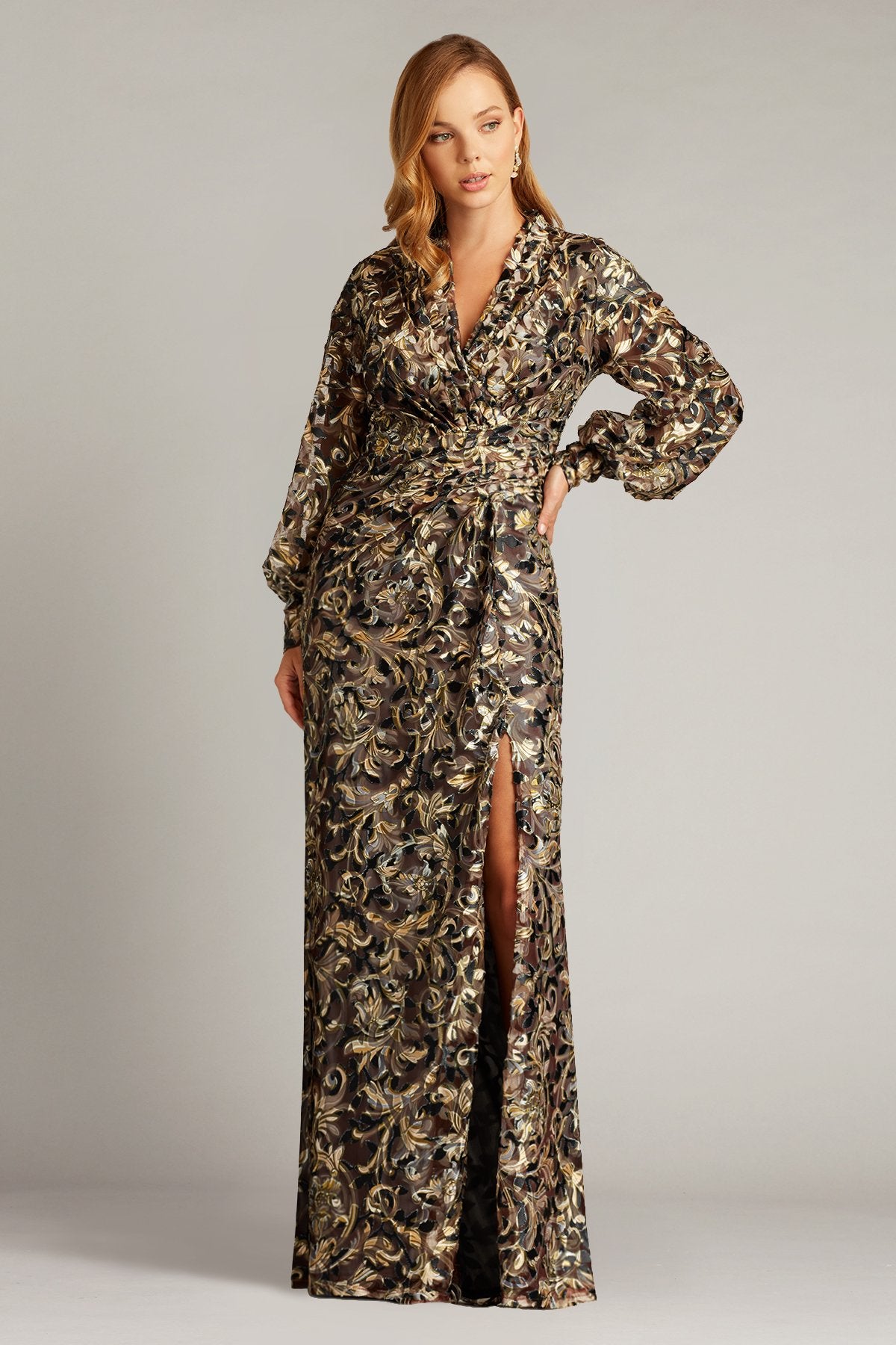 Powle Burnout Velvet Gown