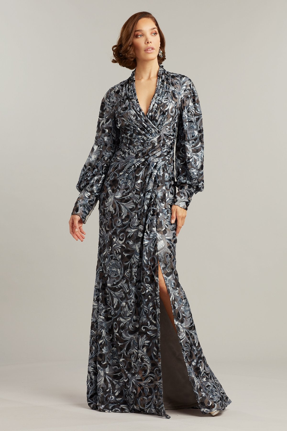 Powle Burnout Velvet Gown