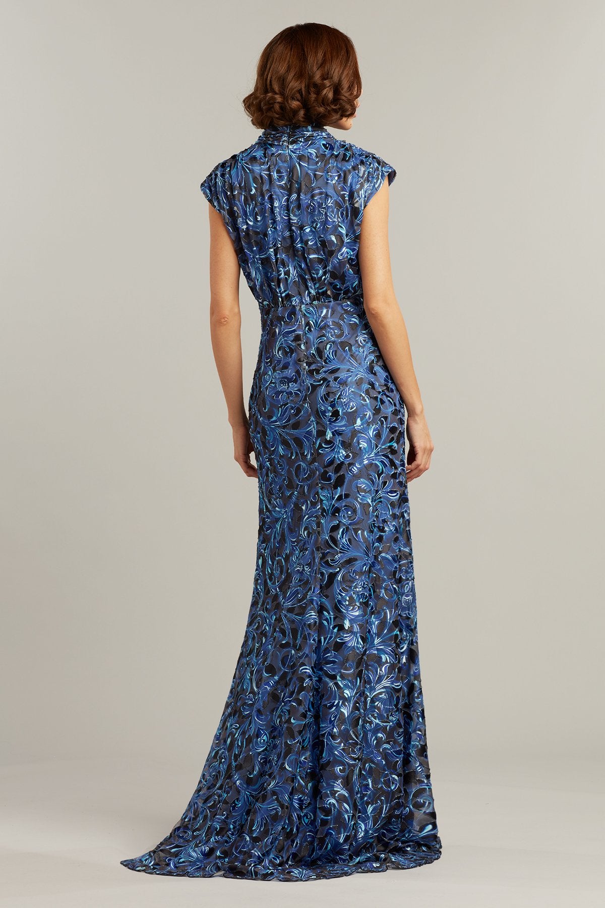 Loys Burnout Velvet Gown