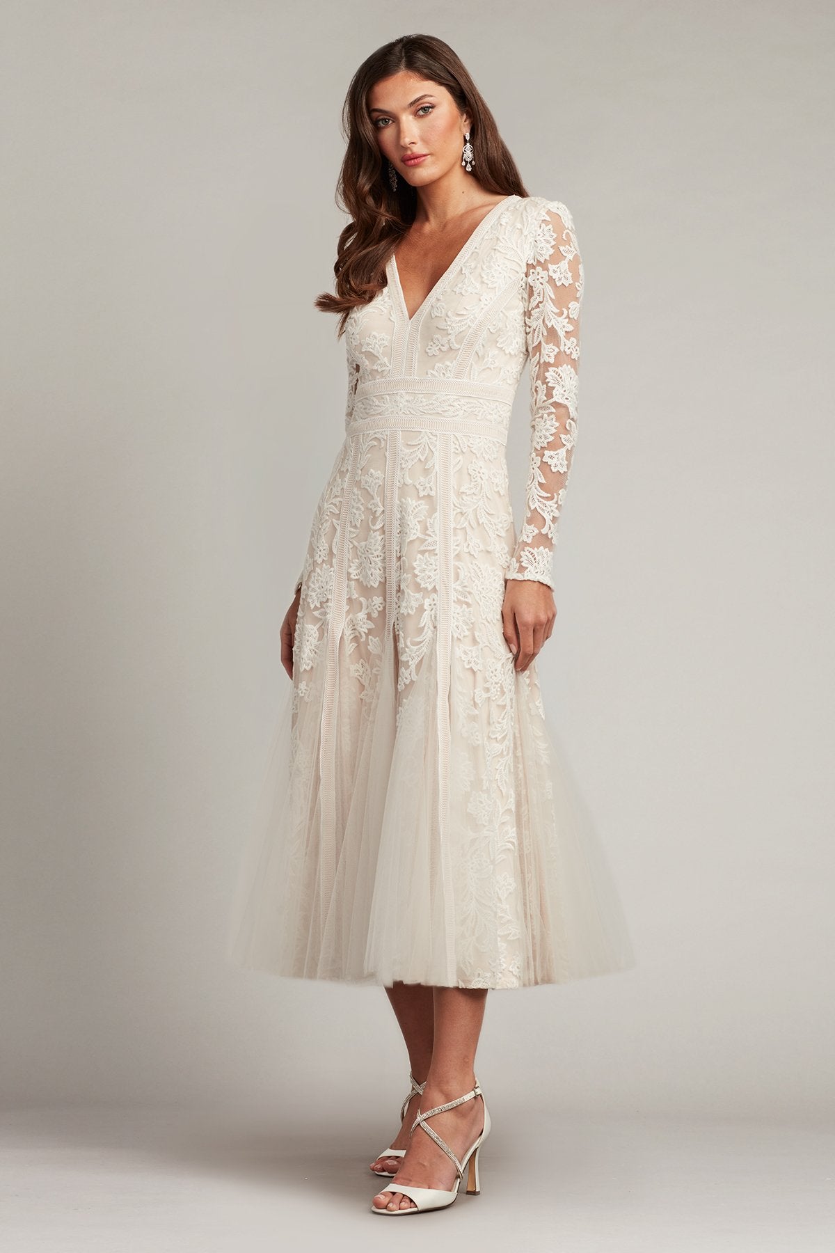 Rafferty Embroidered Tulle Midi Dress – Tadashi Shoji Official