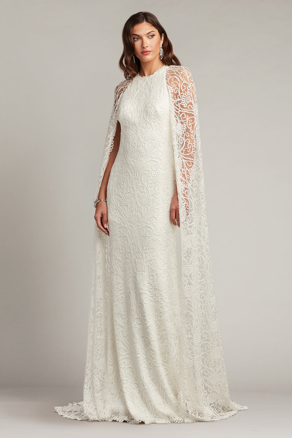 Piers Embroidered Cape Gown – Tadashi Shoji Official Online Boutique Piers Embroidered Cape Gown – Tadashi Shoji Official Online Boutique