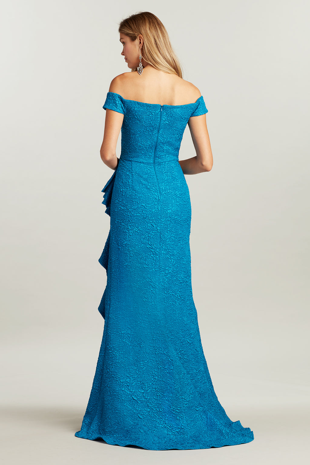 Roland Rose Jacquard Gown