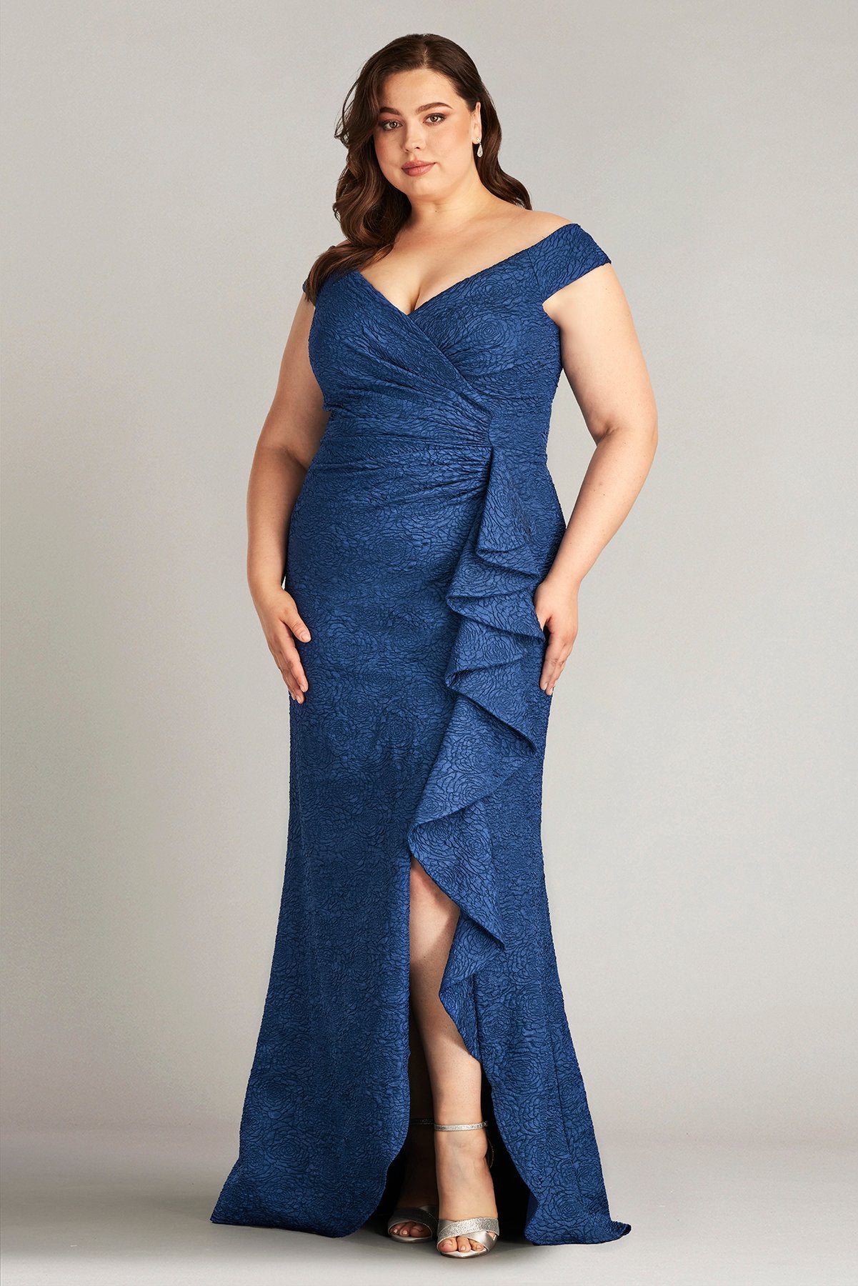 Roland Rose Jacquard Gown - PLUS SIZE