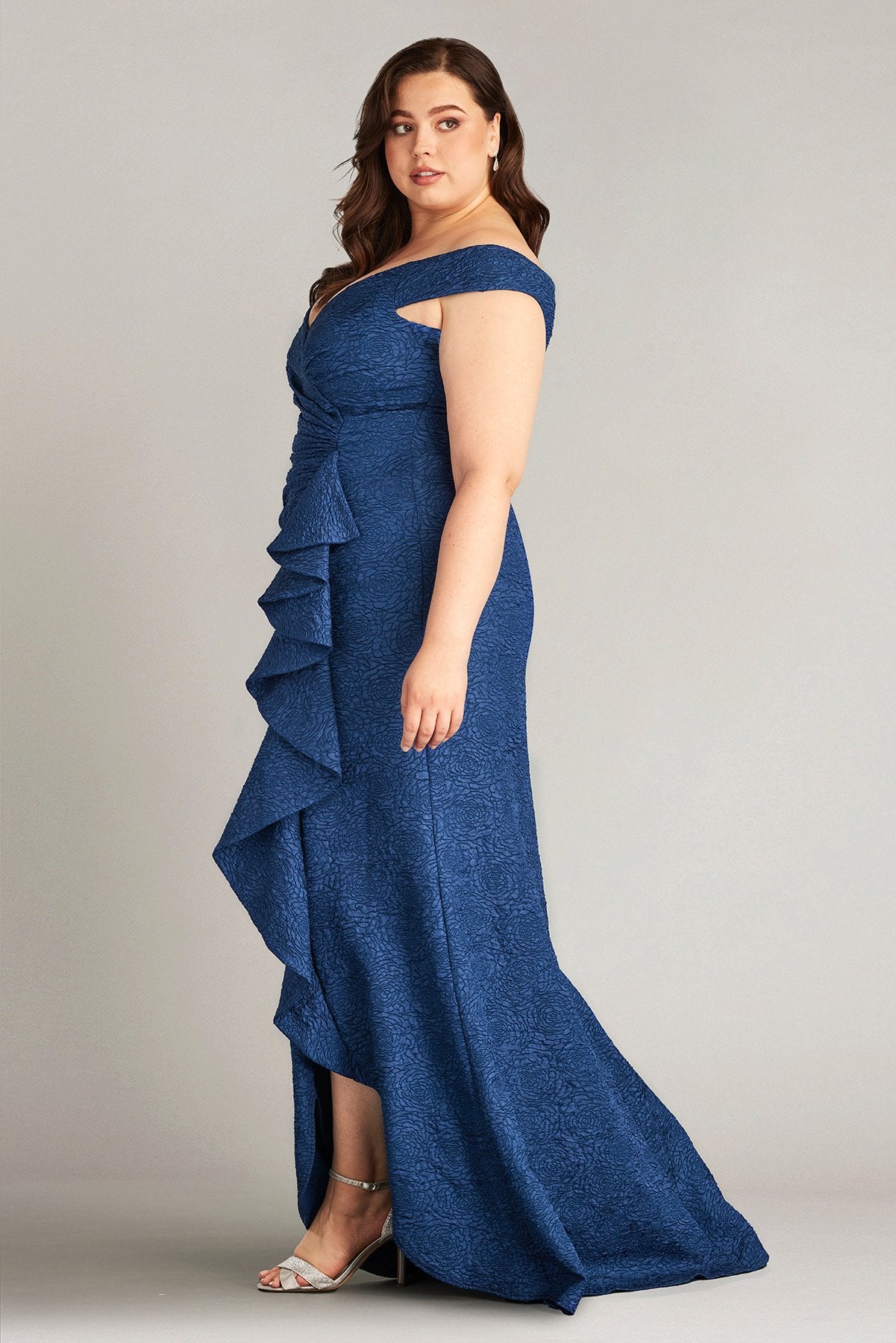 Roland Rose Jacquard Gown - PLUS SIZE