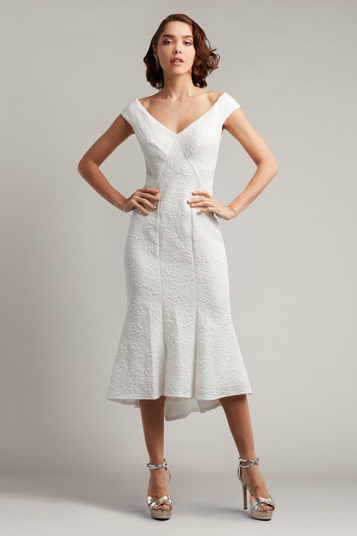 Agnes Rose Jacquard Dress