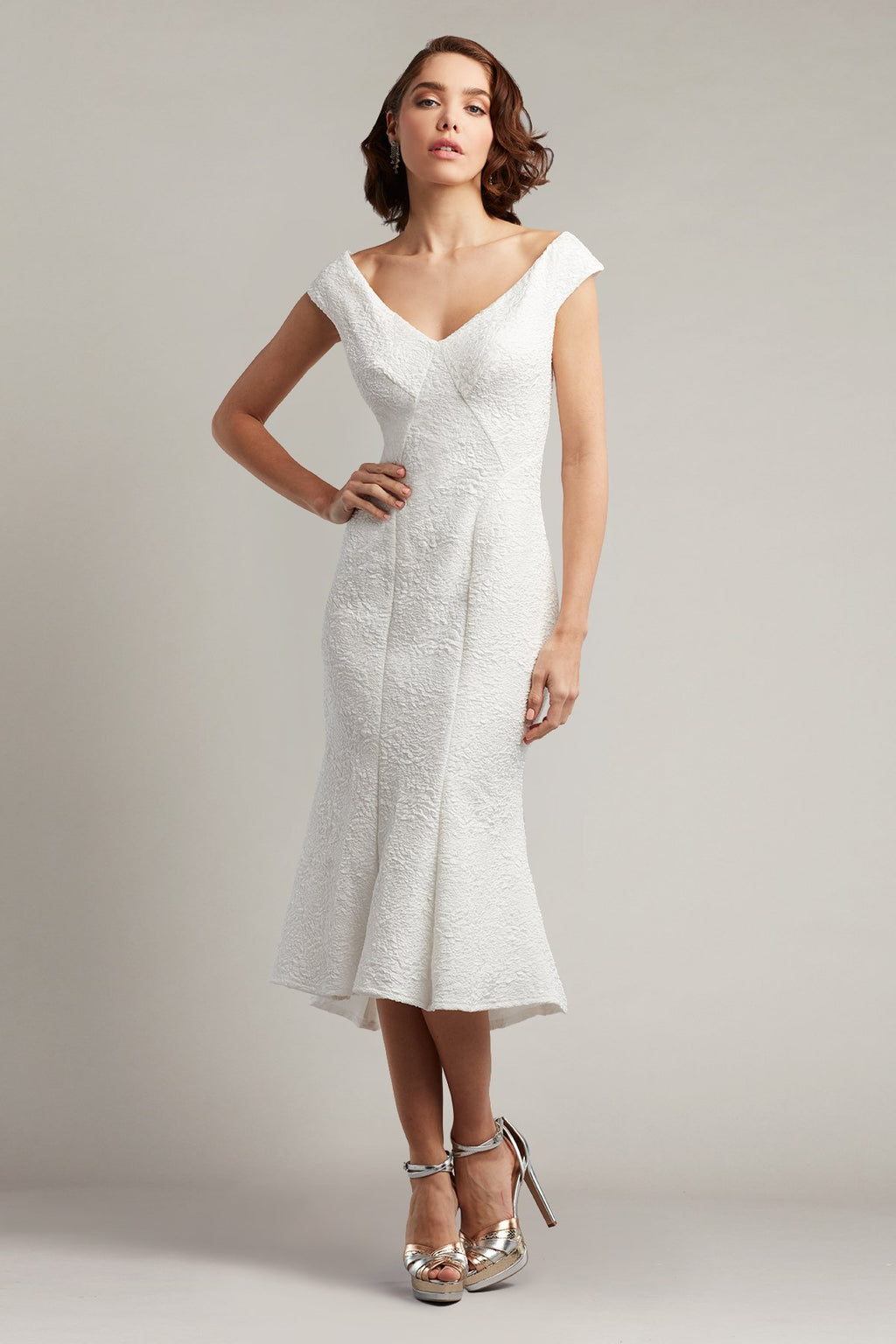 Agnes Rose Jacquard Dress