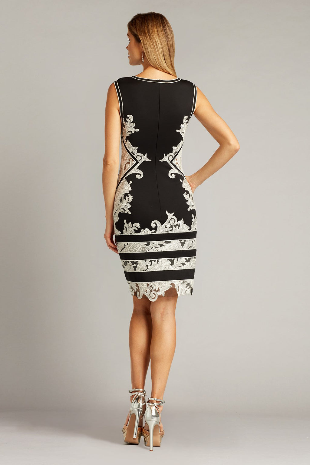 Helen Contrast Embroidered Dress