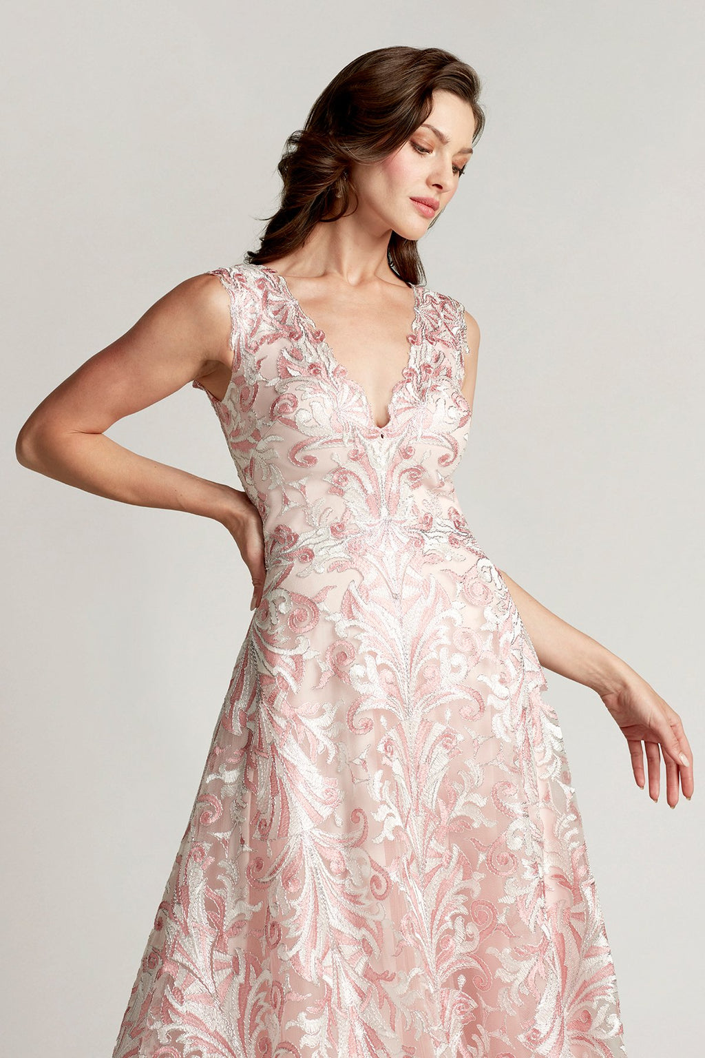 Keaton Embroidered Tulle Midi Dress