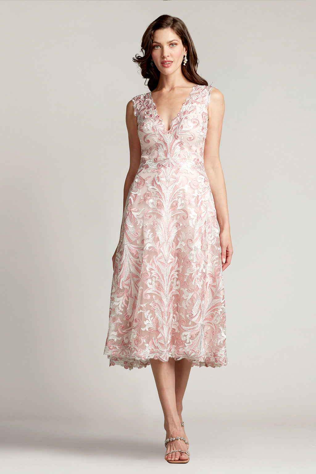 Keaton Embroidered Tulle Midi Dress