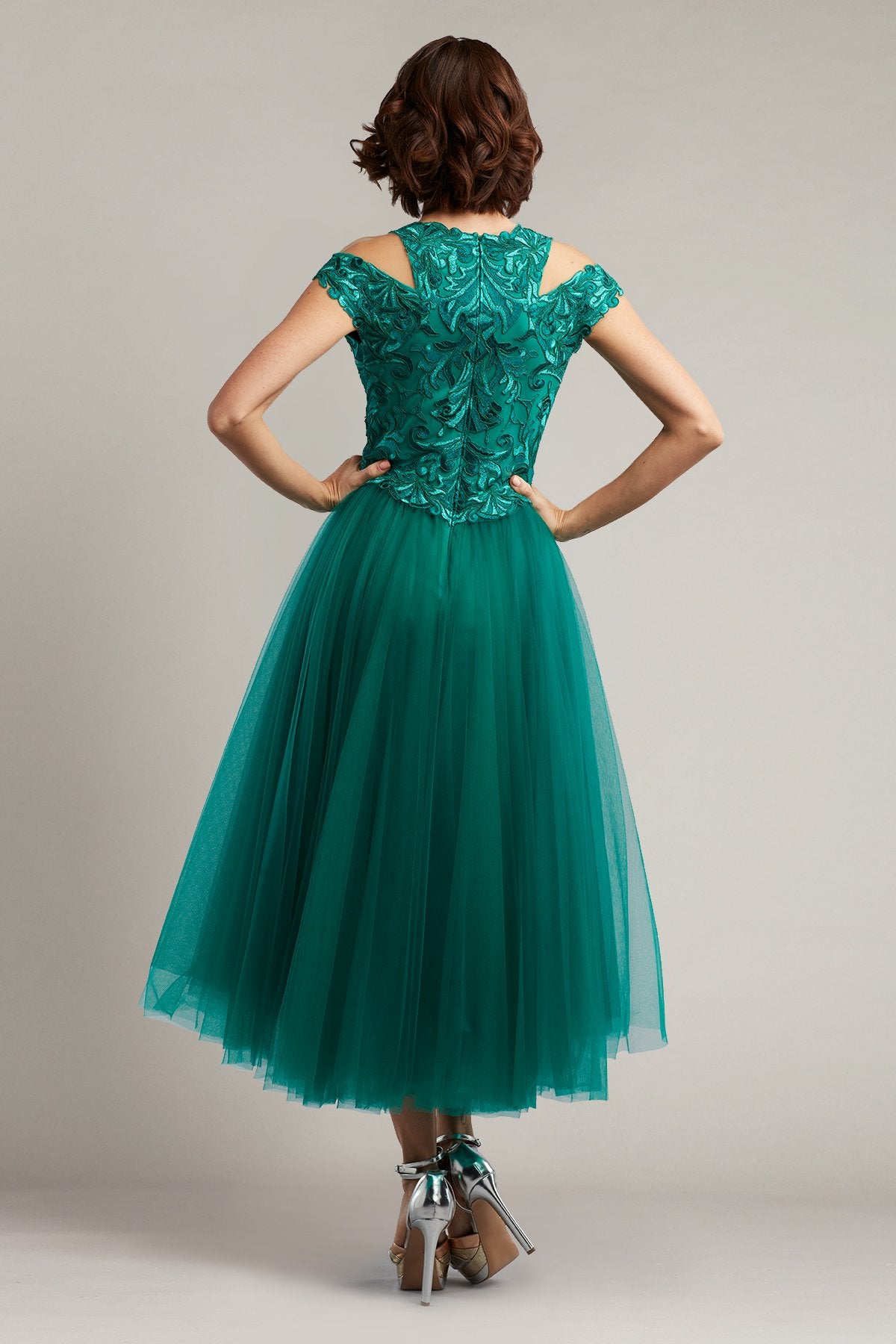 Cora Embroidered Tulle Dress