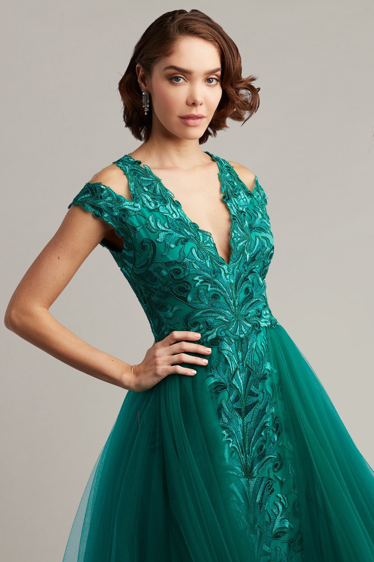 Cora Embroidered Tulle Dress