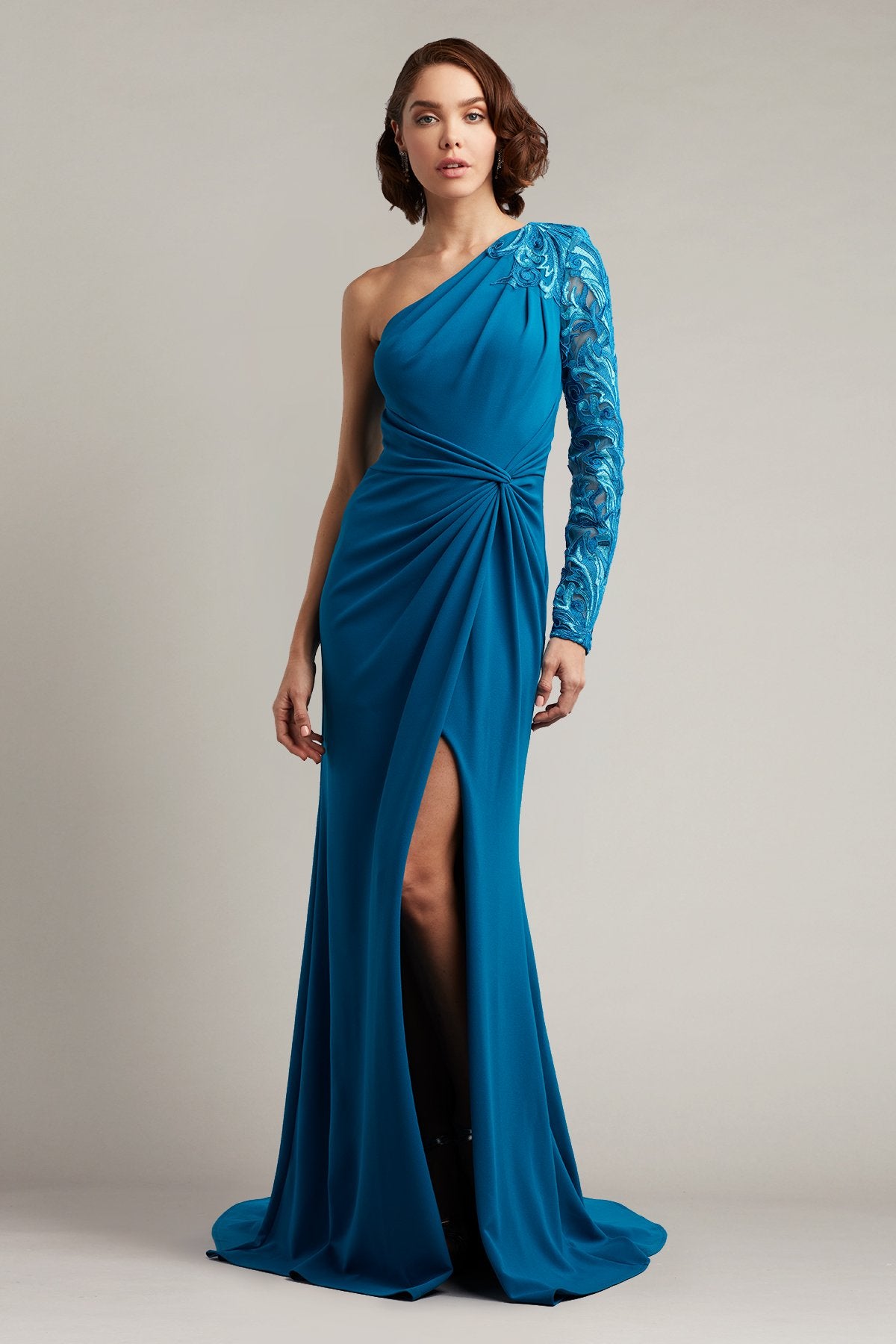 Manon One-Shoulder Draped Gown