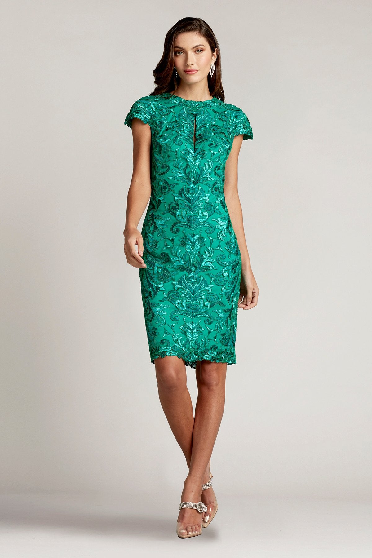 Bernice Keyhole Embroidered Dress