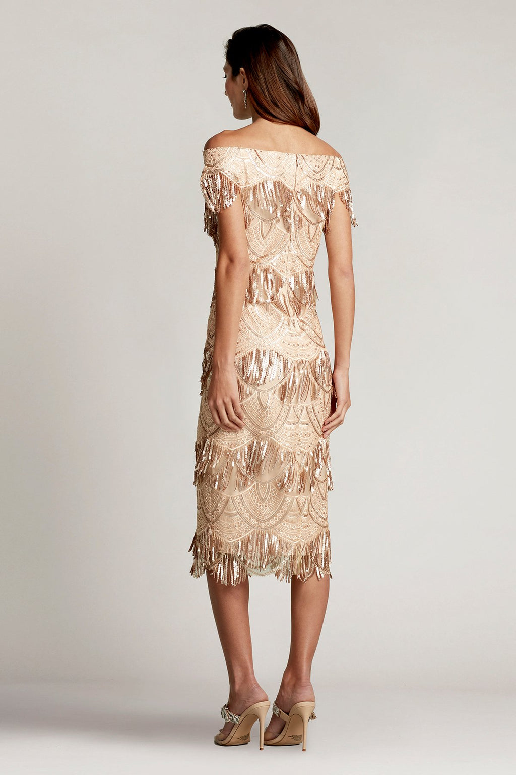 Gaynor Sequin Fringe Midi Dress