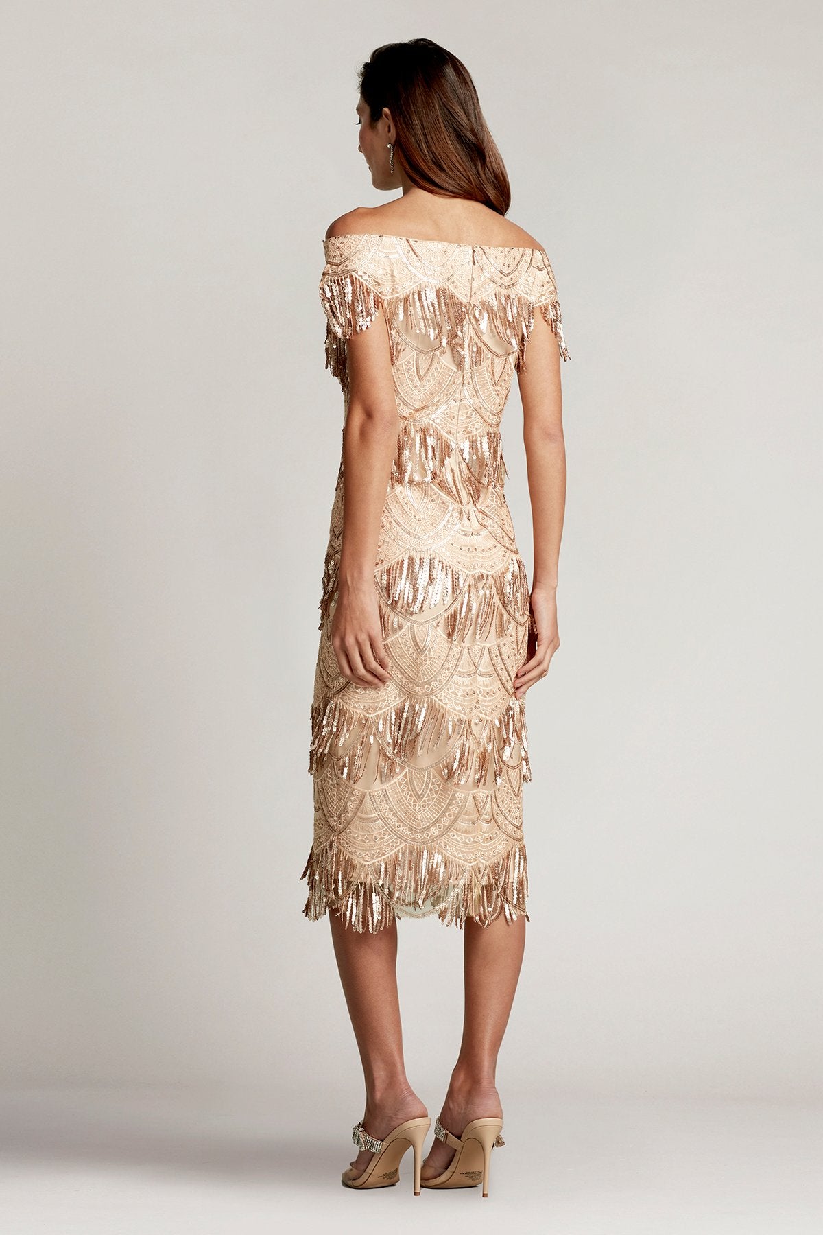 Gaynor Sequin Fringe Midi Dress