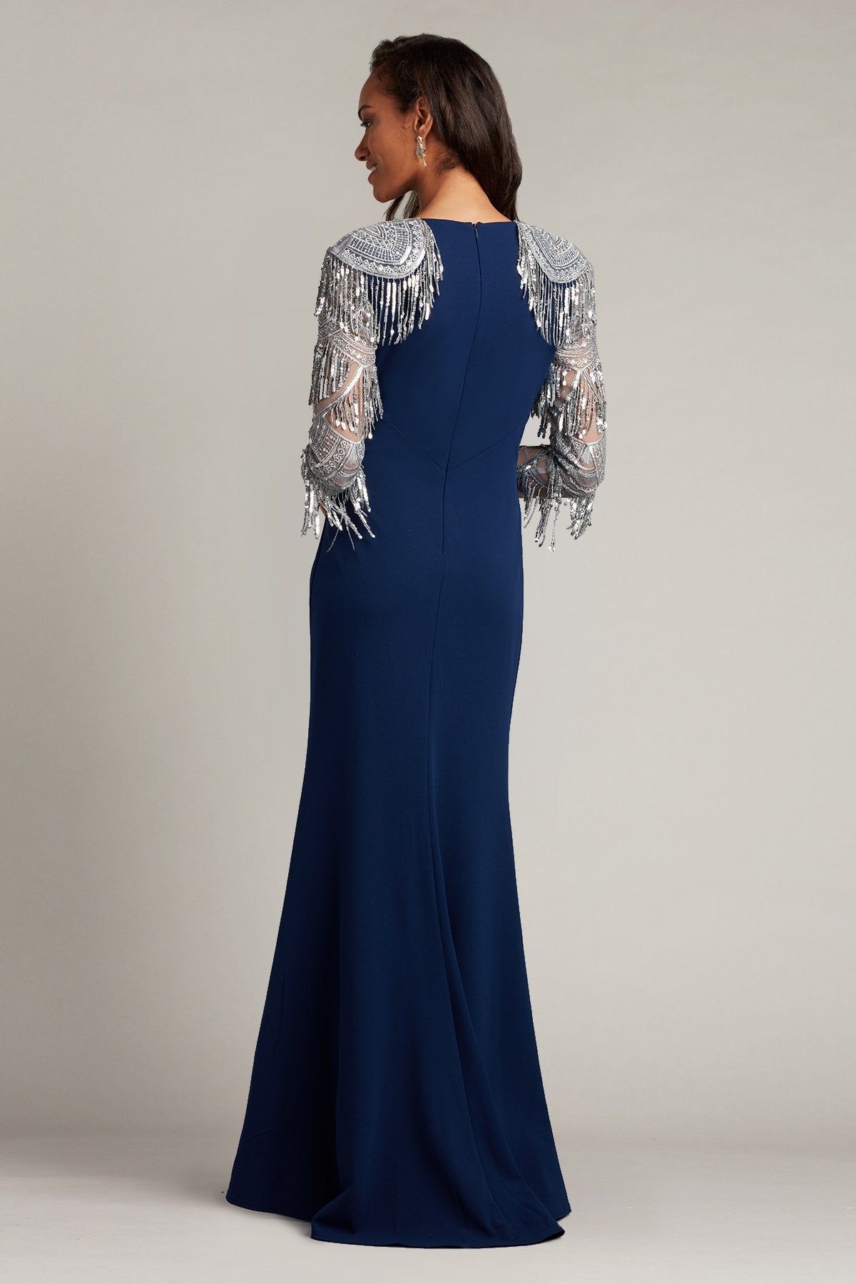 Alvin Sequin Fringe Gown-MDSIL