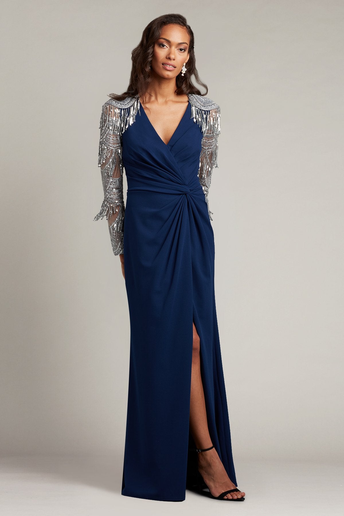 Alvin Sequin Fringe Gown-MDSIL