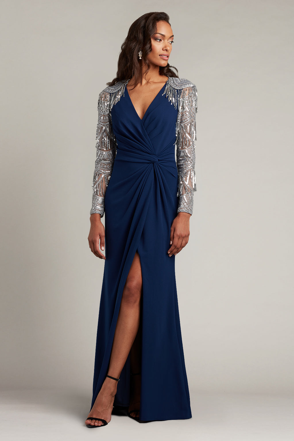 Alvin Sequin Fringe Gown-MDSIL