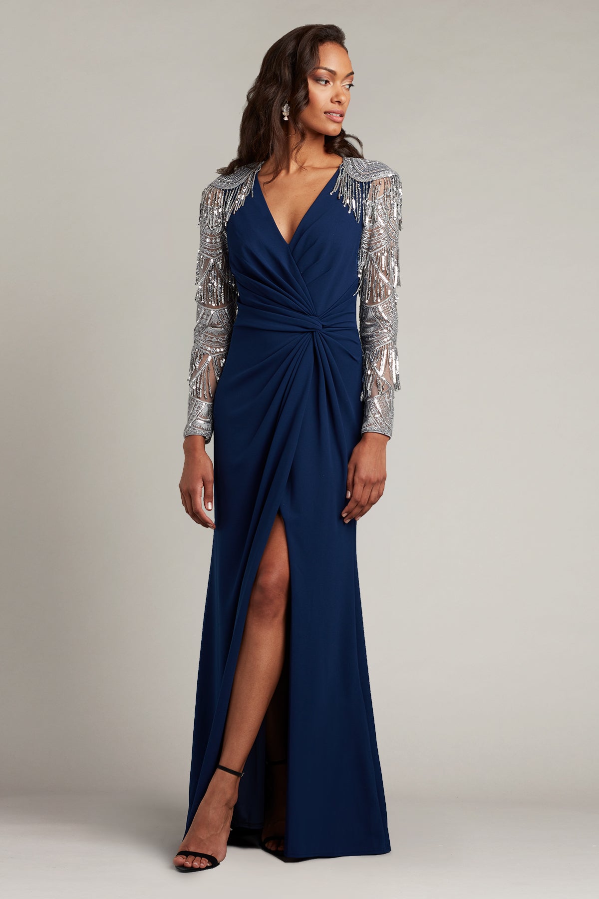 Alvin Sequin Fringe Gown-MDSIL