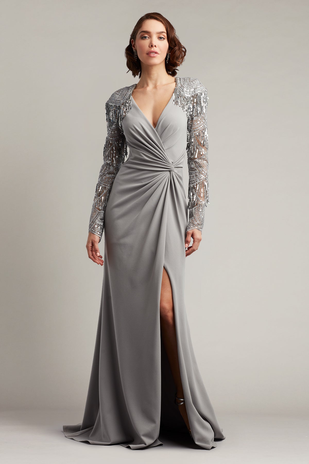 Alvin Sequin Fringe Gown