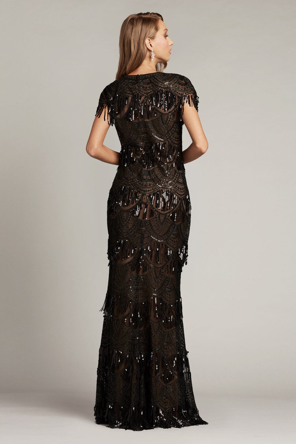 Lorene Sequin Flapper Fringe Gown
