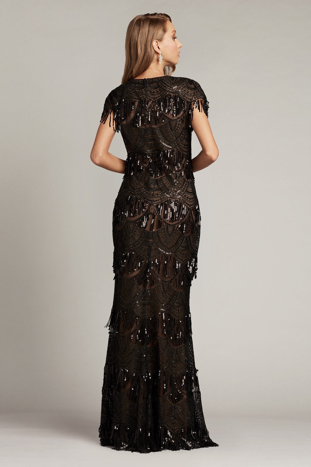 Lorene Sequin Flapper Fringe Gown