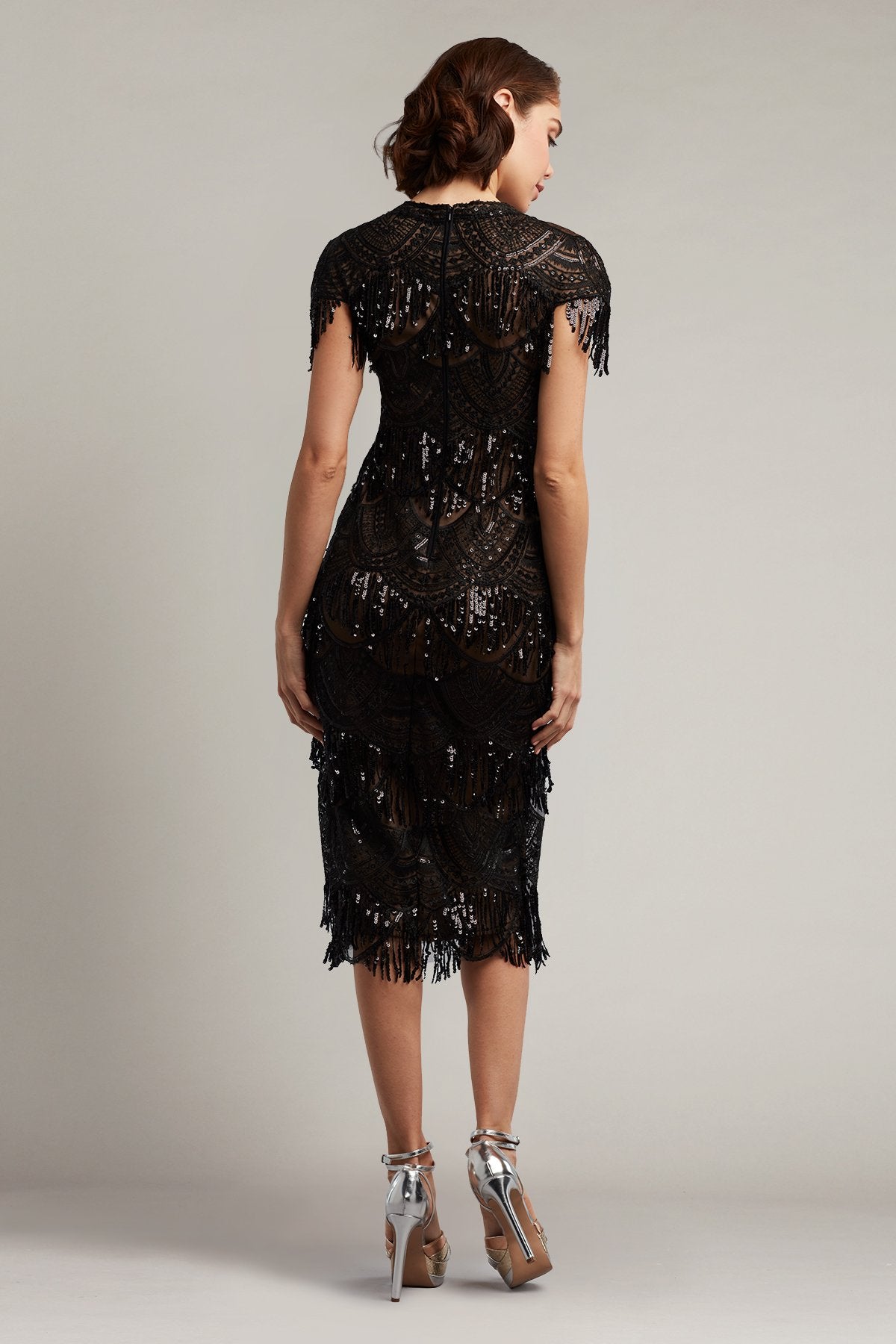 Lorene Sequin Flapper Fringe Dress