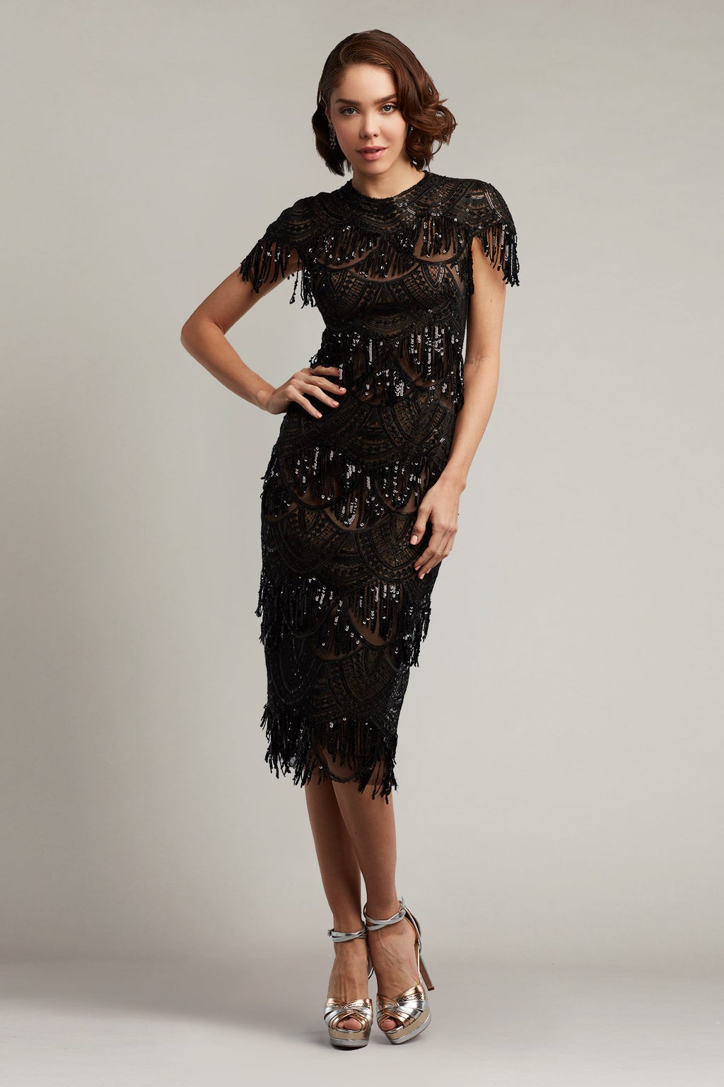 Lorene Sequin Flapper Fringe Dress