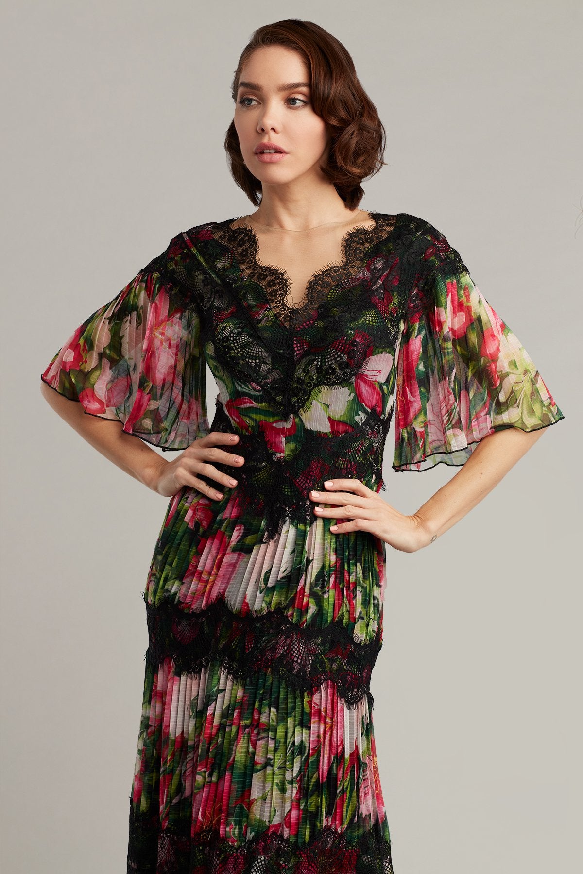 Geneva Crinkle Chiffon Gown