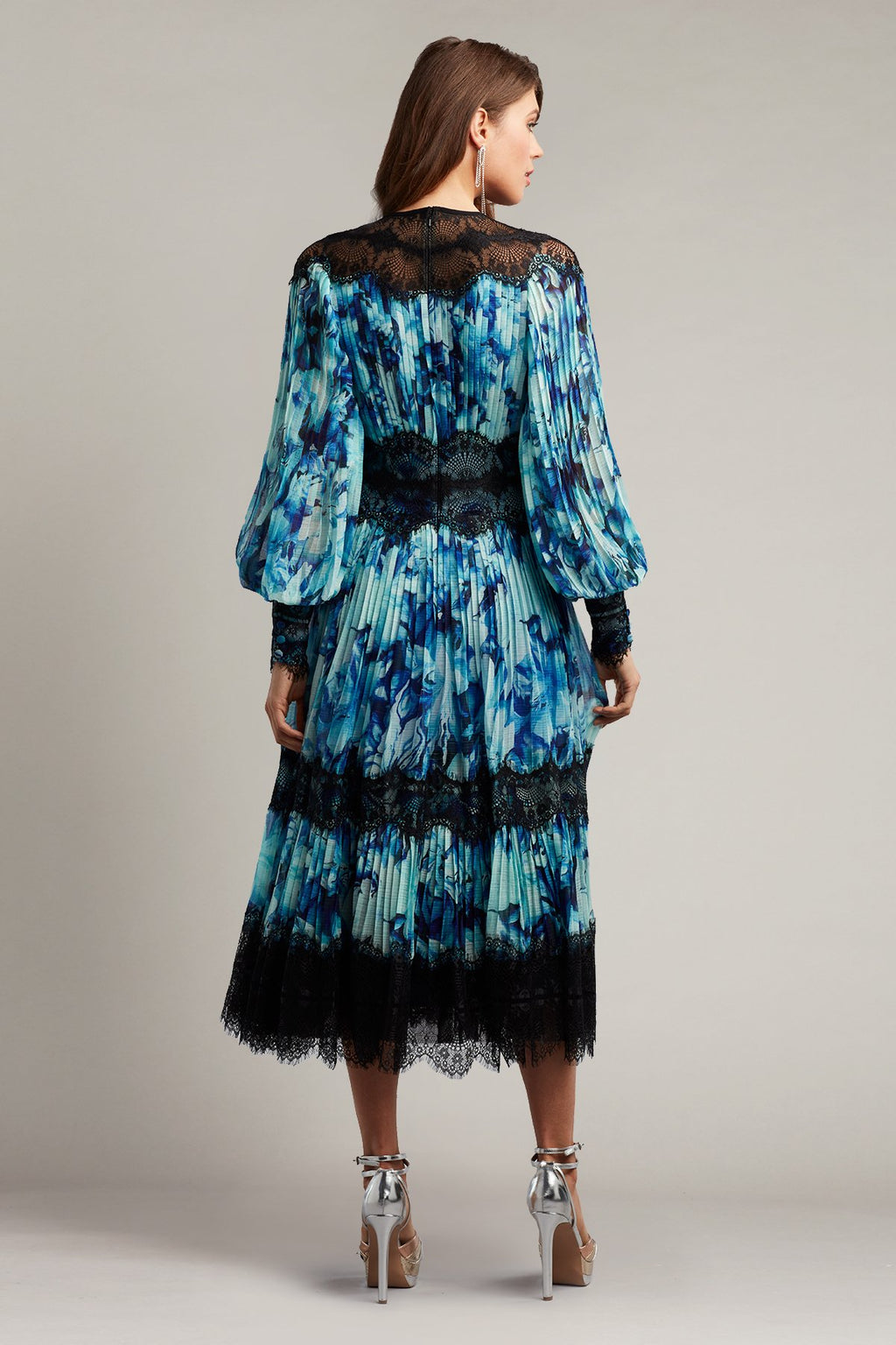 Nina Pleated Chiffon Midi Dress