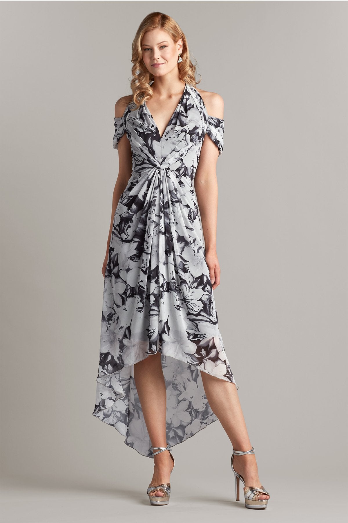 Cobie Draped Cold Shoulder Dress – Tadashi Shoji Official Online Boutique