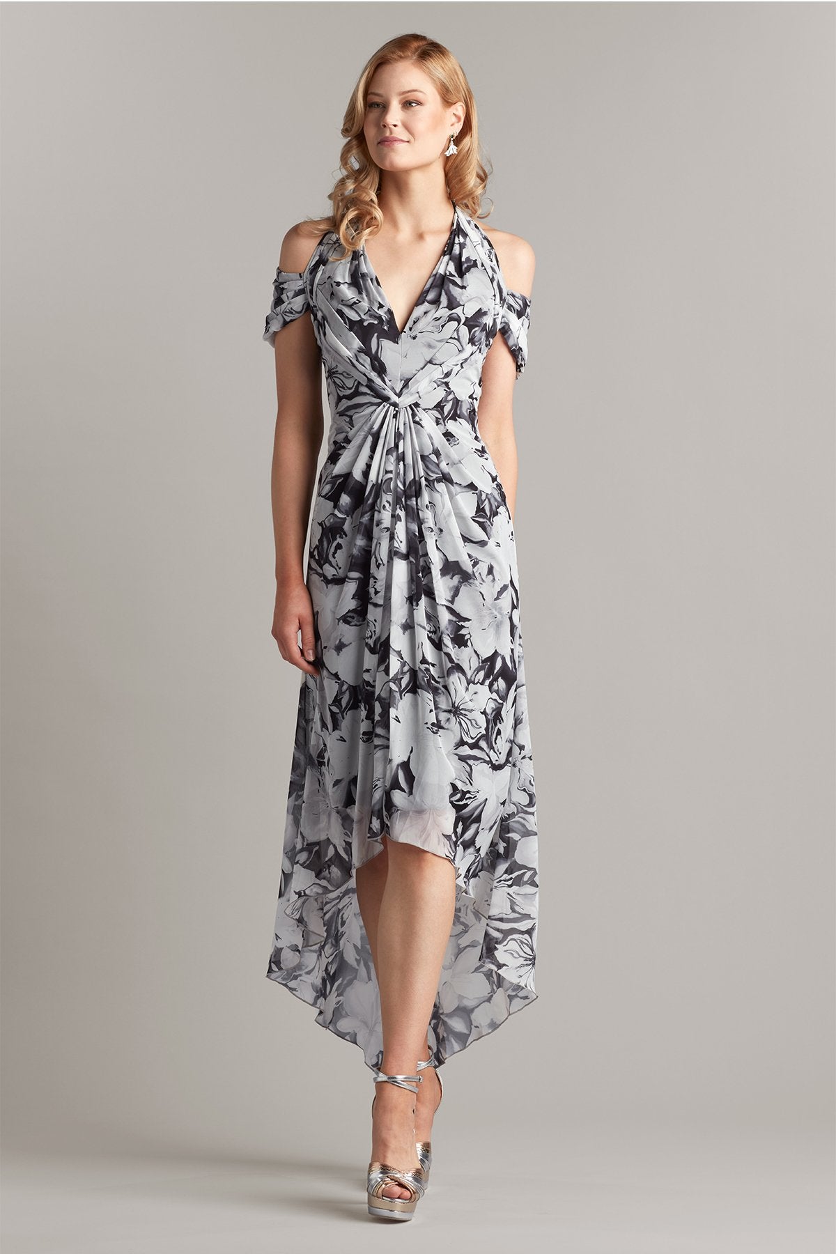 Cobie Draped Cold Shoulder Dress – Tadashi Shoji Official Online Boutique