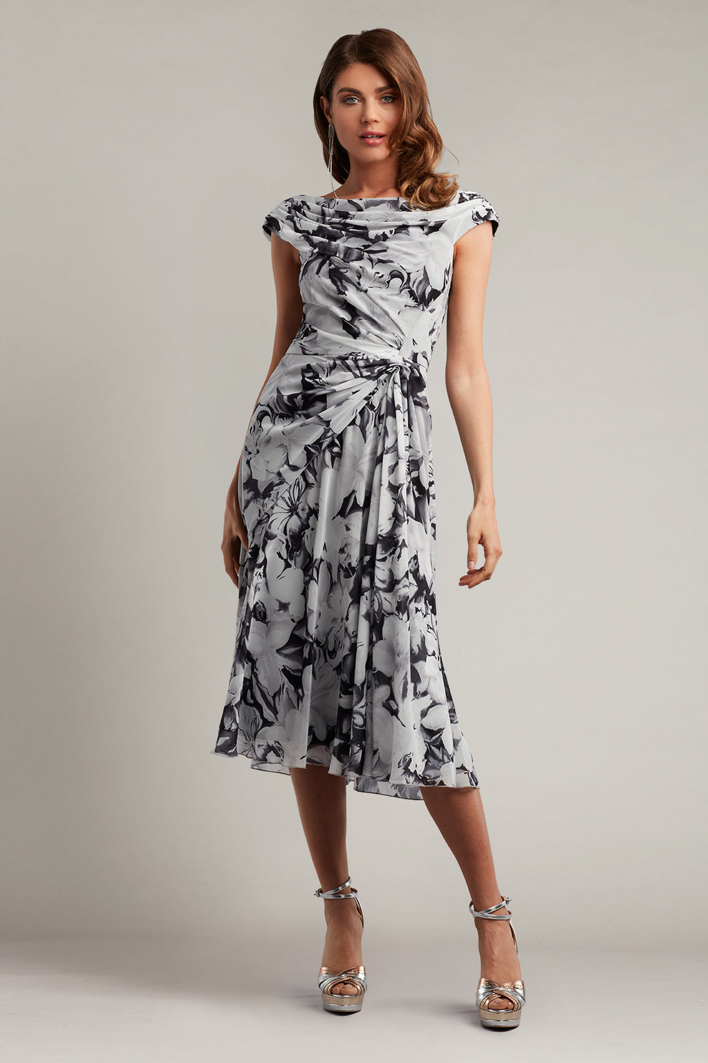 Jerry Draped Georgette Dress