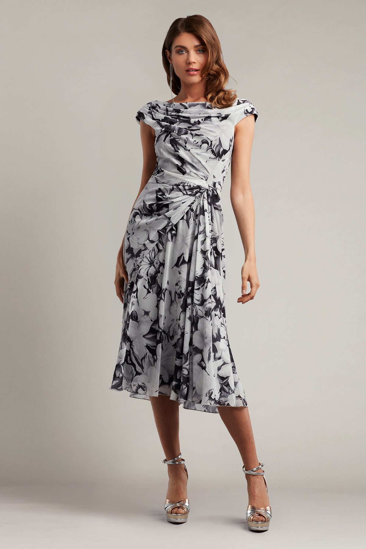 Jerry Draped Georgette Dress