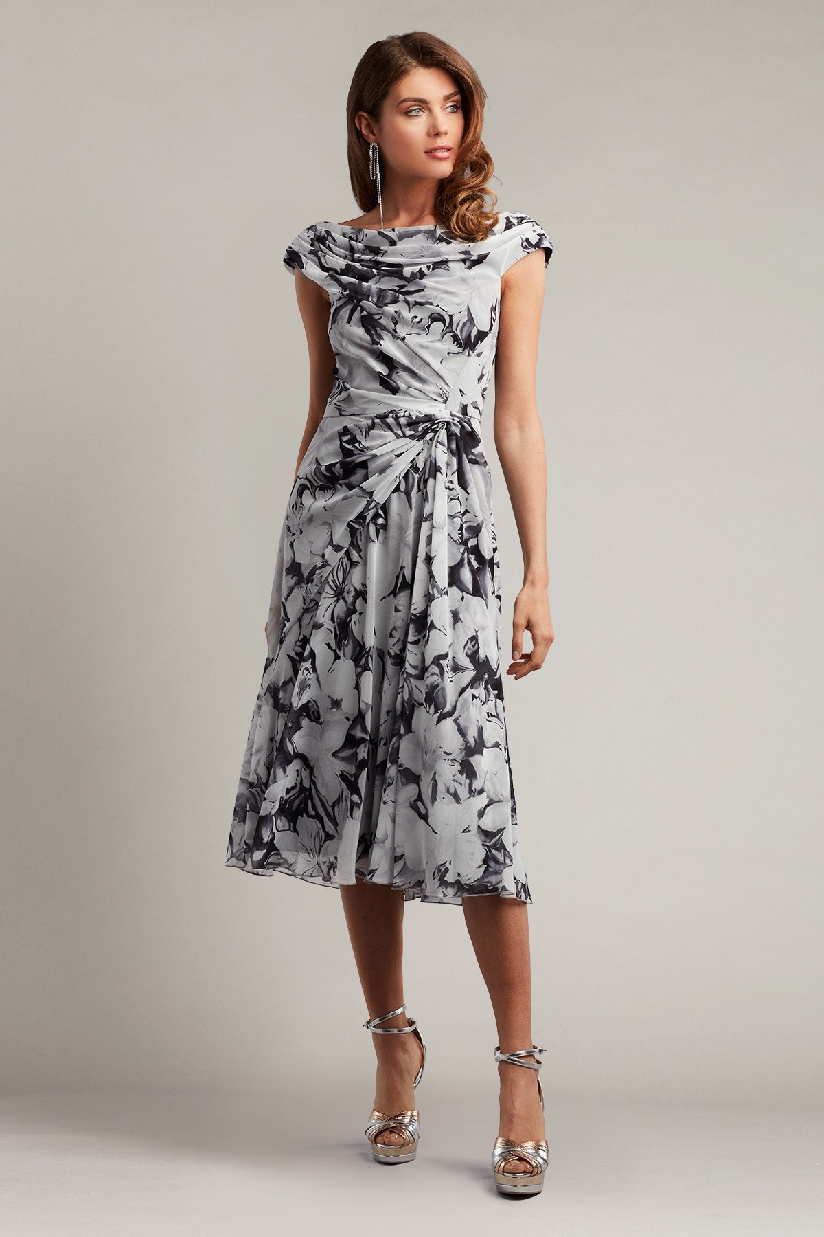 Jerry Draped Georgette Dress