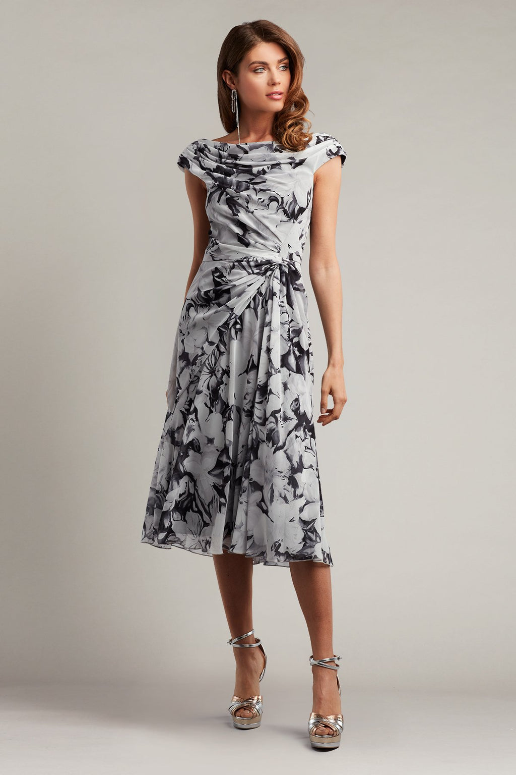 Jerry Draped Georgette Dress