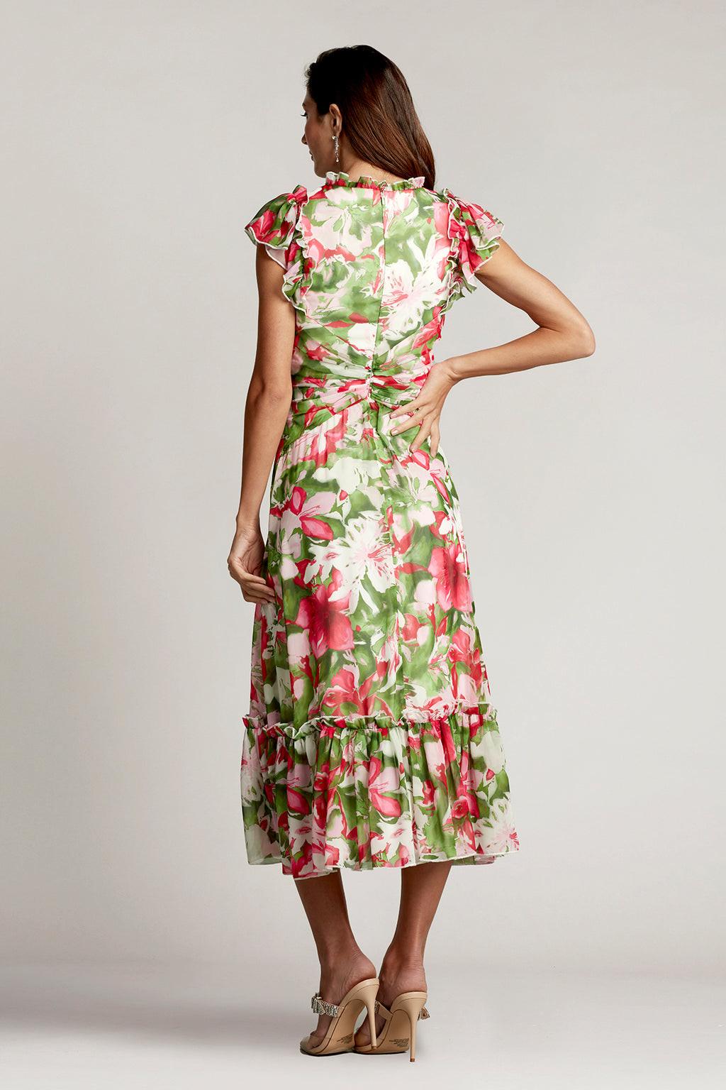 Esther Floral Print Ruffle Dress