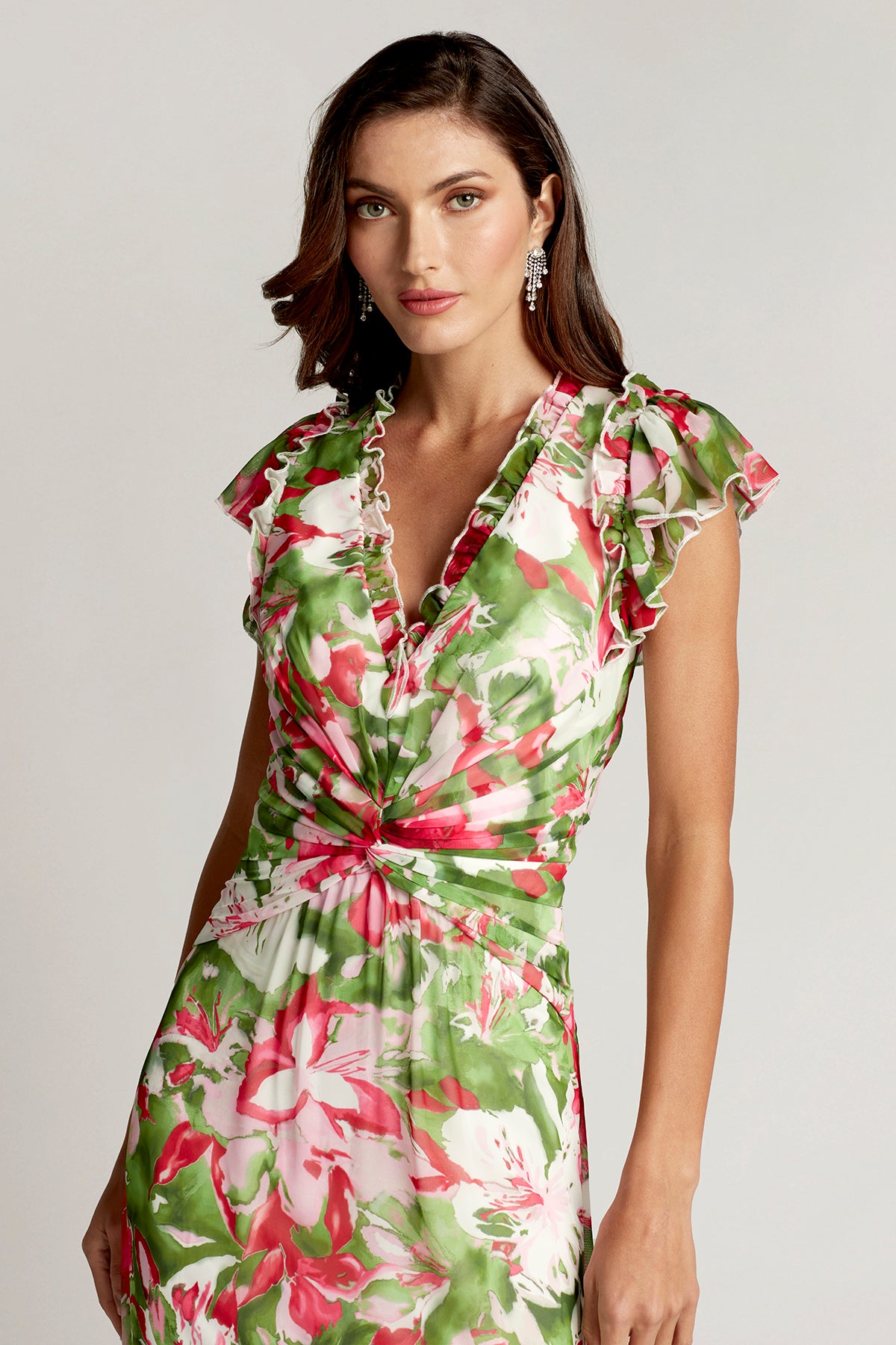 Esther Floral Print Ruffle Dress