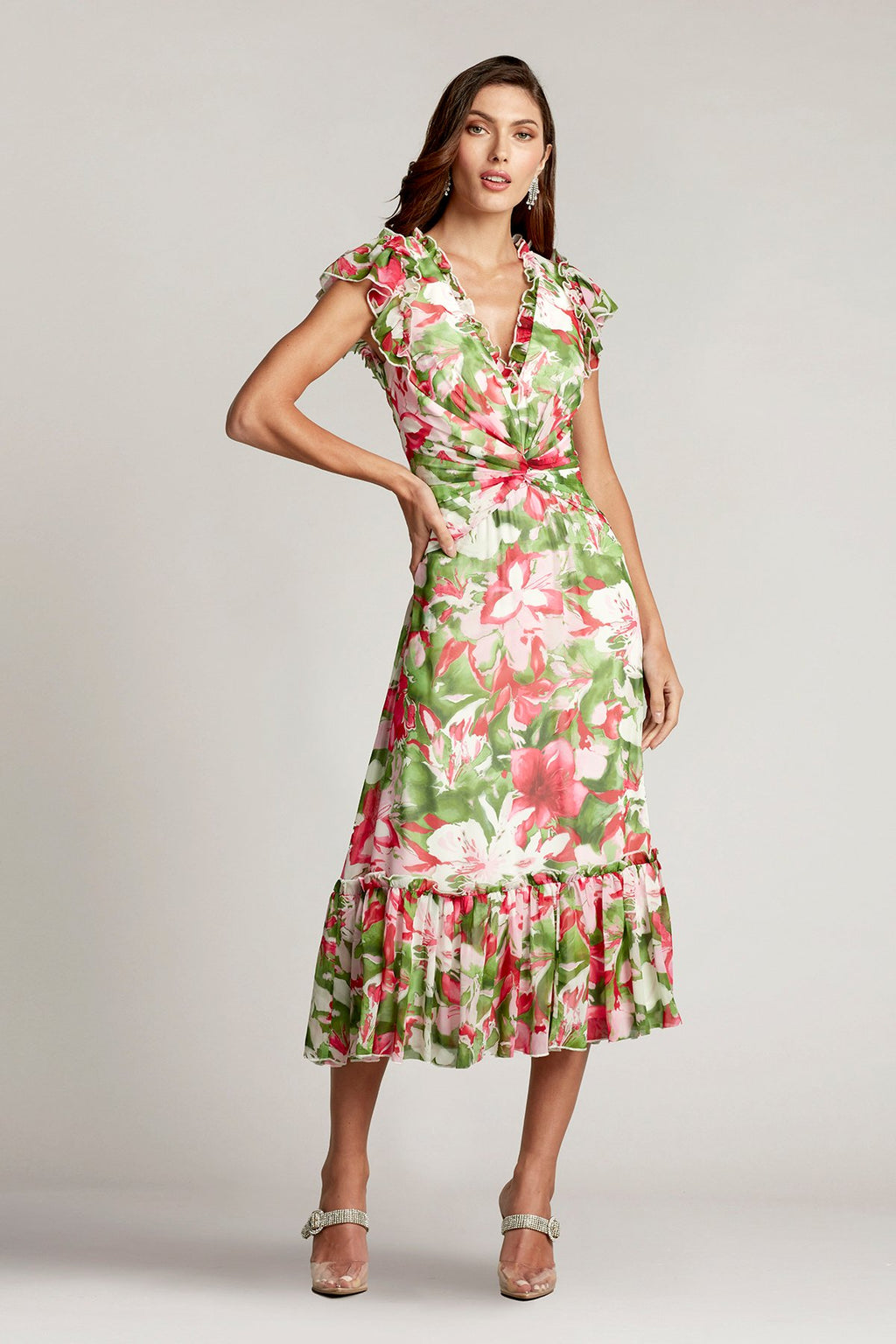 Esther Floral Print Ruffle Dress