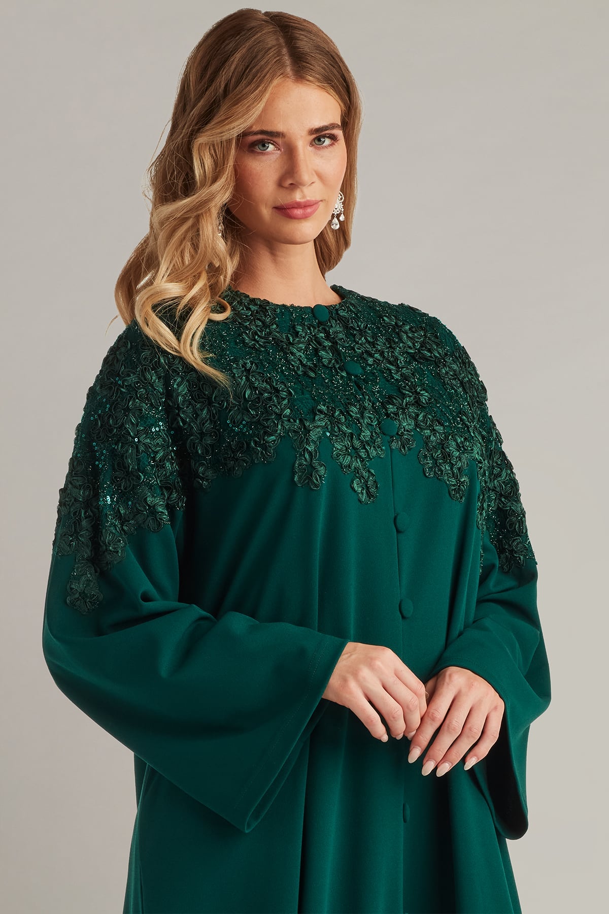 Burney Sequin Embroidered Caftan Gown