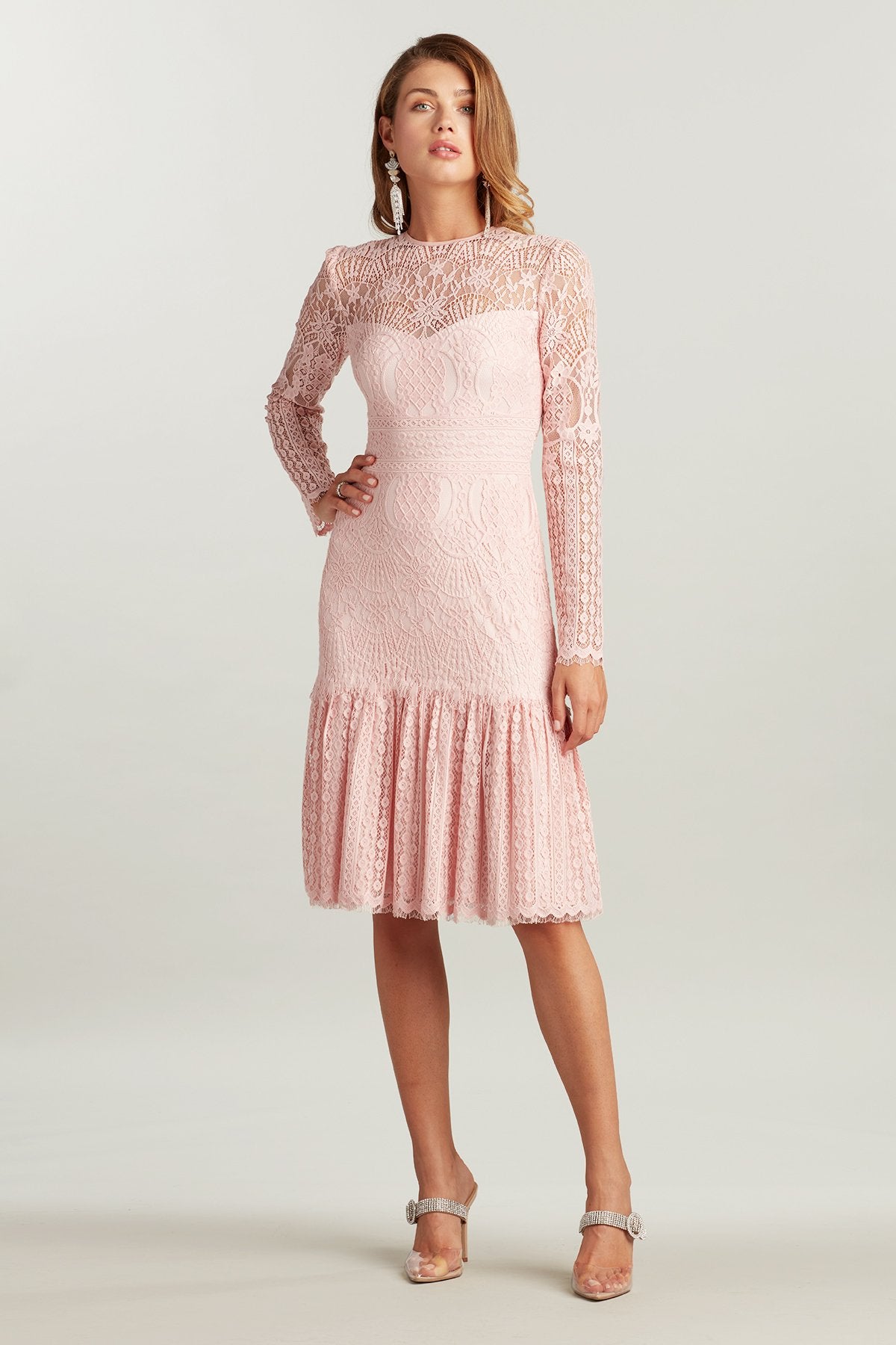 Perla Long-Sleeve Lace Dress