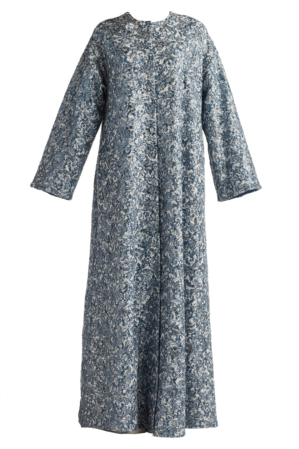 Ostak Sequin Embroidered Caftan Gown