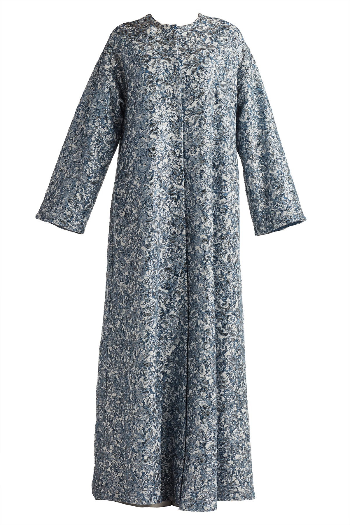 Ostak Sequin Embroidered Caftan Gown