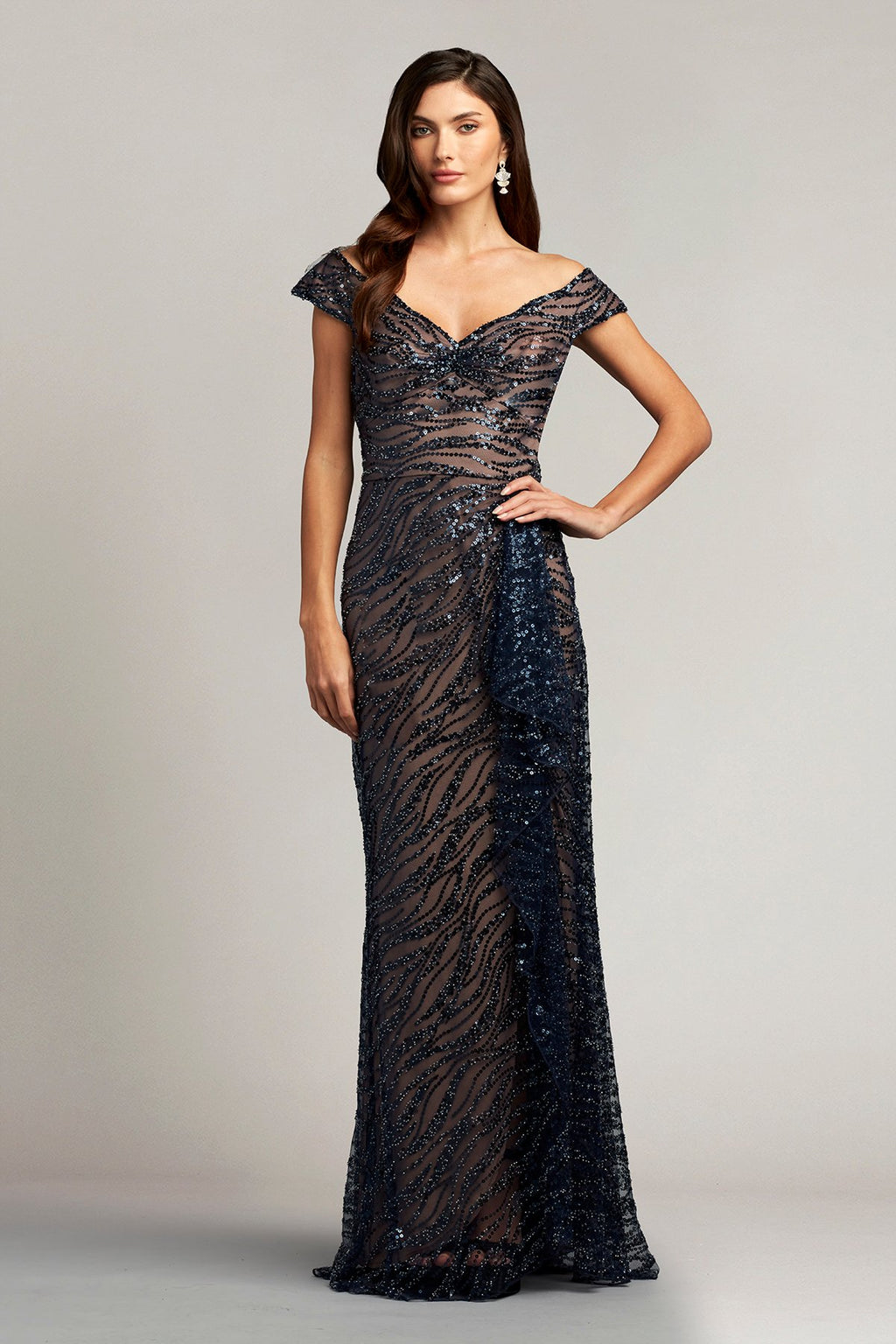 Raine Sequin Illusion Gown