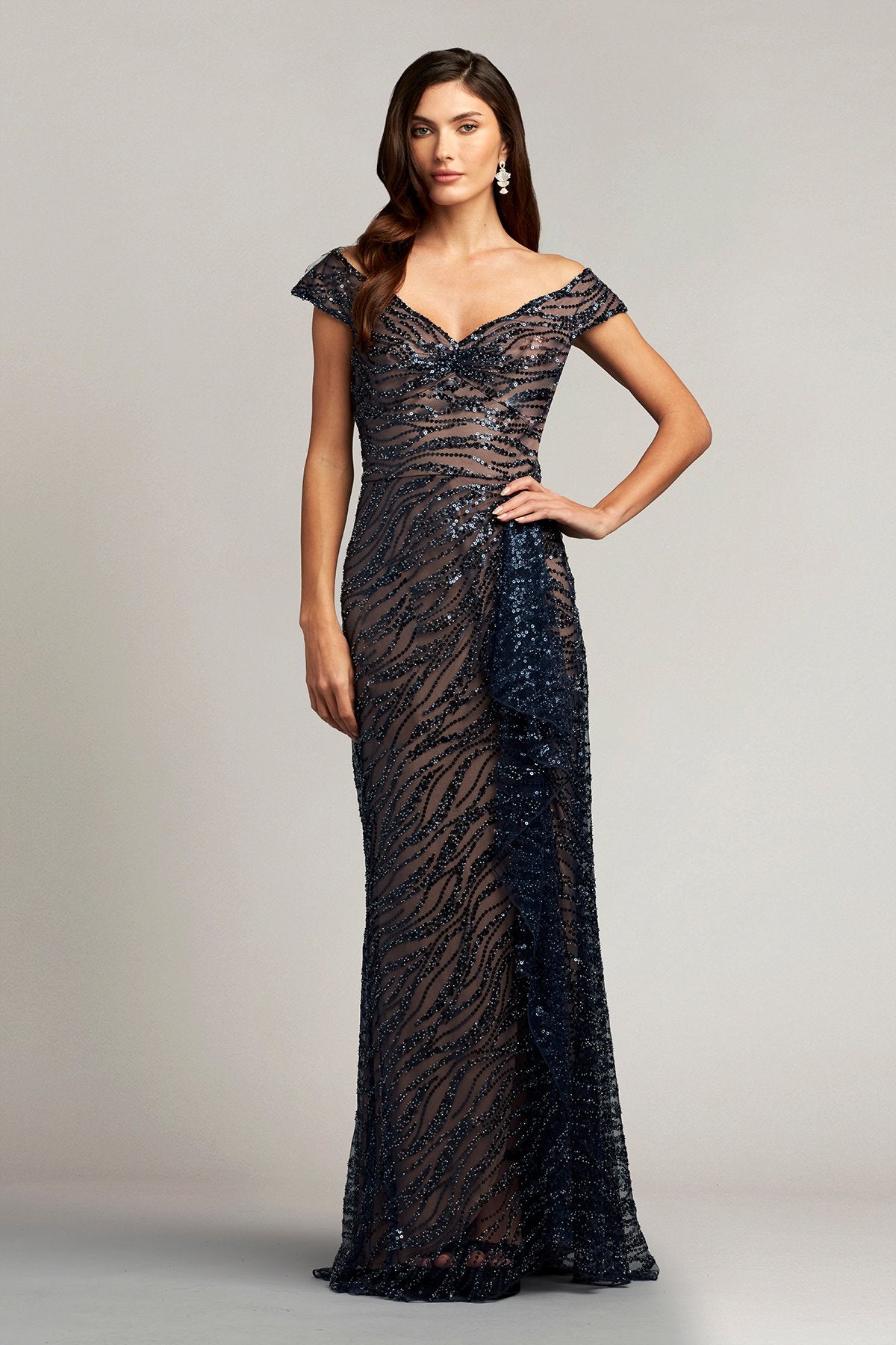 Raine Sequin Illusion Gown